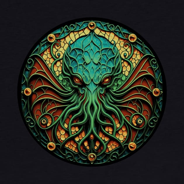 Stained Glass Cthulhu by InfinityTone